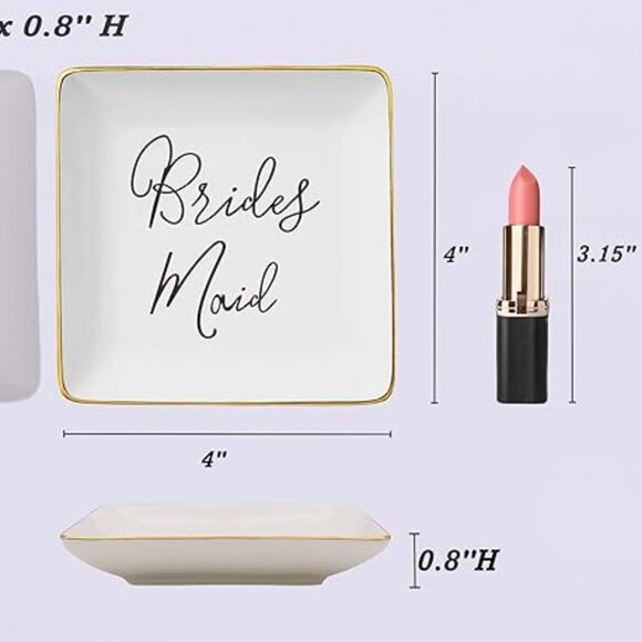 Brides Maid Gift/ Ceramic Jewelry Tray / NEW - Picture 3 of 3